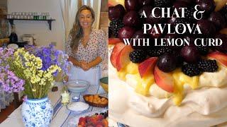 CHAT ABOUT LIFE & SUMMER FRUIT PAVLOVA WITH LEMON CURD MASCARPONE