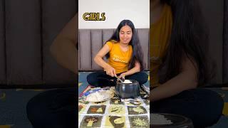 Girls  vs Boys  ~ Using Pressure Cooker  #priyalkukreja #shorts