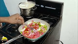 Cooking mackerel and dumpling #baythings #cooking #kitchen #restaurantfood #food Jamaica accent,