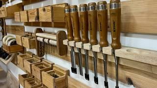 Good idea for making a chisel holder / woodworking DIY