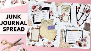 PLAN WITH ME | JUNK JOURNAL | BULLET JOURNAL SPREAD @rongrongdevoeillustration