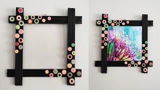 Newspaper Crafts - Photo Frame from Newspaper - How to Make Easy Photo Frame