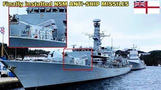 First! The British Type 23 frigate HMS Somerset was finally installed with NSM Anti-Ship Missile