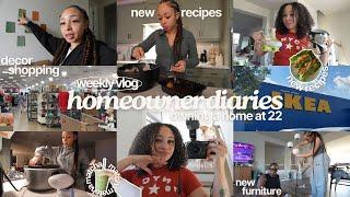 a week in my life owning a home at 22 | new furniture! decorating! cooking new foods!