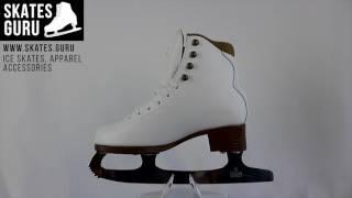 Botas Women's White Leather Ice Skates - CINDY