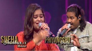 Priyanshu Dutta And Sneha Sharma का Duet Song  Indian Idol Season 15  Today Full Episode 2024