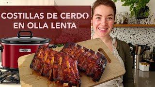 Costillas de cerdo en olla lenta, de las que sale el hueso limpio | rootsandcook