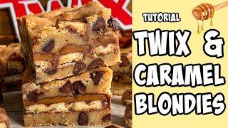 Twix Blondies! Recipe tutorial #Shorts