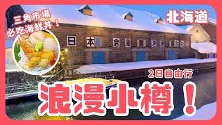 【北海道自由行】ep.5 浪漫小樽️必吃滝波食堂海鮮丼️GRIDS PREMIUM Hotel ️堺町通商店街｜北海道自由行｜波波邸家 BoFamilyTV