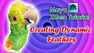 Creating Realistic Dynamic Feathers with XGen in Maya Tutorial - Funny 3D Yellow Head Amazon Parrot