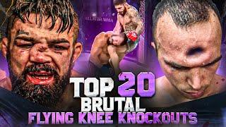 Top 20 Most BRUTAL Flying Knee Knockouts | Crazy MMA & Kickboxing Knockouts