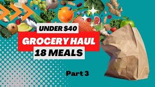 $40 Grocery Haul | 18 Meal Prep Meals