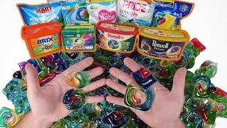 ASMR Laundry Pods Experiment: Sounds and Relaxation. Big unpacking