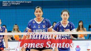 Tainara Lemes Santos| 24 points| Fujian 福建 1:3 Shanghai 上海 | 2024/25 Chinese Volleyball Super League