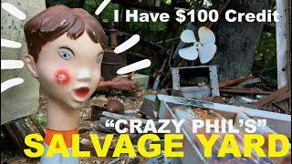 Real Time- Picking at "Crazy Phil's Salvage Yard"- Vintage Building Materials