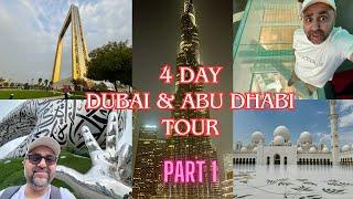 The Best Of Dubai & Abu Dhabi in 4 Day Tour By Bus, Taxi, Tram & Metro | Pt1/2 | 4K