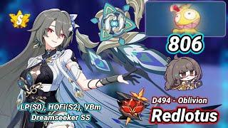 Redlotus D494: Homu (Oblivion) 806 Pts - S0 Vita, HOFi, VBm, Dreamseeker SS - HI3 7.8