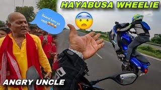 Khadus Uncle Angry on Me  Hayabusa Crazy Standing Wheelie 