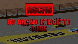 ROBLOX RO RACING ETIQUETTE TUTORIAL | National Stock Car Racing Association