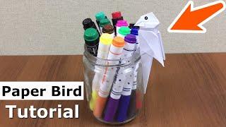 Tutorial Paper Bird That Sits on Your Finger - Cool and Easy Origami Animals