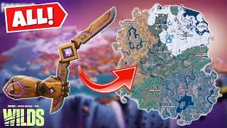 *ALL* Fortnite Chapter 4 Season 3 Kinetic Boomerang Locations #fortnitewilds