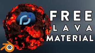 FREE Lava Material | Blender | @PixelForgeLab