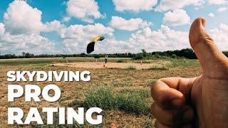 Getting my skydiving PRO RATING - 10 accuracy landings