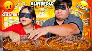 BLINDFOLD CHALLENGE WITH 2B WINNER GET $5000 | 2B CHEATED| EATING DHIDO WITH MASU |