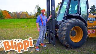 Blippi Explores a Forklift | Blippi | Kids Songs | Moonbug Kids