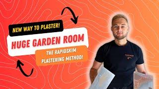 Plastering HUGE garden room in 1 mix using brand new method!