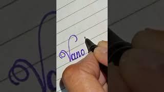 'vandana' name writing #short #cleanhandwriting
