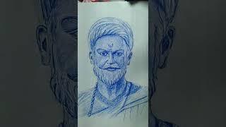 Chtrapati shivaji raw #art #drawing #sketch #painting #pendrawing #ahortest #videoshort #musart #art