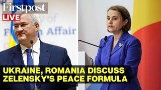 LIVE: Ukraine Foreign Minister Sybiha, Romania's Odobescu on Zelensky's 'Peace Formula'