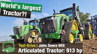 John Deere 9RX 830 Test Drive | 913 hp max | XXL Arable Giant + 9 m Köckerling Cultivator | Tractor