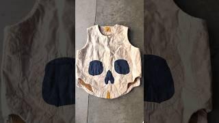 Panatomy No.132 “Skull Pacthwork Vest”️ #patchwork #art  #sashiko #mutsu #prospectiveflow