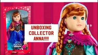 Unboxing Opening Review: American Girl AG Limited Edition Collector Frozen Anna Doll Disney Elsa