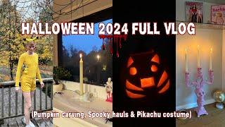 HALLOWEEN VLOG  (Pumpkin carving, spooky hauls & my costume!!) 