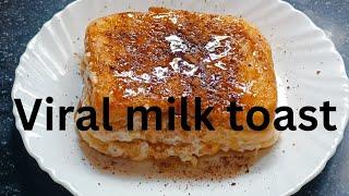 viral milk bread toast/easy snack/viral recipe/bread/breakfast/