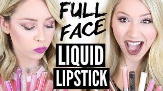 FULL FACE USING ONLY LIQUID LIPSTICKS Challenge