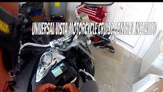 Universal Vista Motorcycle Cruise Control Installed