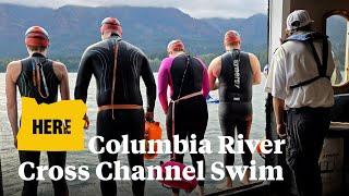 Participating in the 80th annual Columbia River Cross Channel Swim in Cascade Locks