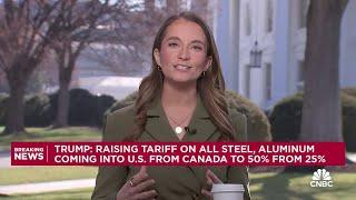 Trump raises Canadian steel, aluminum tariffs to 50% in retaliation for Ontario energy duties