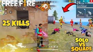 25 kills  Woodpecker+Mp40 99% Headshot Rate  solo Vs Squad Full Gameplay #freefire