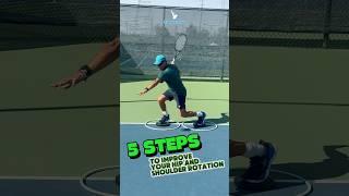 5 steps to improve your hip and shoulder rotation #lacruztennis #development #tennisplayer #tennis