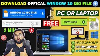 Download Window 10 ISO File |Window 10 Original ISO File Download Kaise Kare | Win 10 Free Download