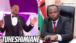 TUHESHIMIANE! Wetangula blasts Natembeya infront of Ruto during his mother's funeral service!!