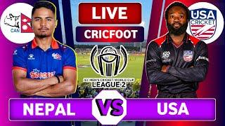 Nepal vs Usa Live | Nepal vs Usa cwc League 2 Live Scores & Commentary | Nepal vs Usa Cricket Match