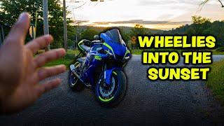 2021 Yamaha R1 Wheelie Practice!