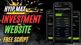 New Hyip investment System Website With Admin Panel l Free HYIP MAX Source Code