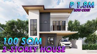 BEST LOW COST 2-STOREY PINOY HOUSE FOR 2023 (100 SQM) | ALG DESIGNS #40